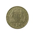 1 greek drachma coin 1967 obverse Royalty Free Stock Photo