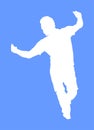 A Greek Evzone dancing vector silhouette.
