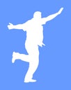 A Greek Evzone dancing vector silhouette.