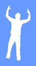 A Greek Evzone dancing vector silhouette.