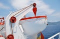 Greek ferry lifeboat Royalty Free Stock Photo