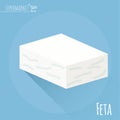 Greek feta cheese block