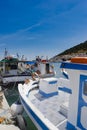 Greek fishing boats on Kalymnos harbour Royalty Free Stock Photo