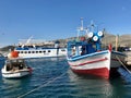 Greek Fishing Boats, Leros, Greece, Western Europe Royalty Free Stock Photo