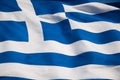 Greek flag on Acropolis of Athens, Greece. Royalty Free Stock Photo