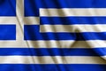Greek Flag Rippled Illustration Royalty Free Stock Photo