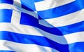Greek flag waving in the wind Royalty Free Stock Photo