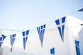 Greek flags on cyclades