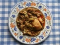 Greek Food. Green Beans in Tomato Sauce Royalty Free Stock Photo