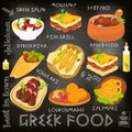 Greek Food Menu Royalty Free Stock Photo