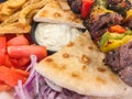 Greek food in restaurant