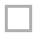Greek frame. Meander pattern border square. Greek rectangle frame. Greece ornament. Grecian ancient style. Roman design. Geometric Royalty Free Stock Photo