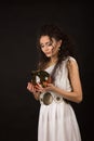 Greek girl with jug Royalty Free Stock Photo