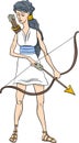 Greek goddess artemis cartoon