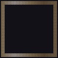 Greek gold frame on a black background, vector