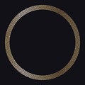 Greek gold frame on a black background, vector