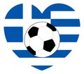 Greek Greece Flag Soccer Football Heart