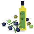 Greek Olive Oil and Olives Design Vector Clip Art