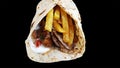 Greek gyros pita Royalty Free Stock Photo