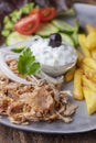 Greek gyros with tzaziki Royalty Free Stock Photo