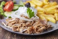 Greek gyros with tzaziki Royalty Free Stock Photo