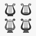 Greek Harp Symbol Vector Illustration