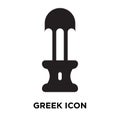 Greek icon vector isolated on white background, logo concept of