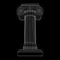 Greek ionic column. Ancient pillars Royalty Free Stock Photo