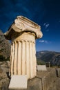 Greek Ionic column with capital Royalty Free Stock Photo