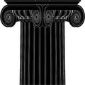 Greek Ionic Column Vector 04 Royalty Free Stock Photo