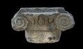 Greek Ionic Style Capital from Katzrin in the Golan Heights Royalty Free Stock Photo
