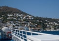 Greek island. Ferry boat. Dodekanisos Seaways. The best Mediterranian destination.