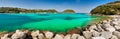 Greek Island, Panorama Blue Lagoon Royalty Free Stock Photo