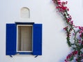 Greek island village window facade