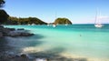 Greek Islands Coast, Blue Lagoon Royalty Free Stock Photo