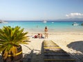 Greek Islands Coast, Blue Lagoon Royalty Free Stock Photo