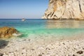 Greek Islands Coast, Blue Lagoon Royalty Free Stock Photo