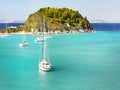 Greek Islands Coast, Blue Lagoon Royalty Free Stock Photo