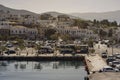 Greek Islands. View of the port of Gavrio Andros Island, Cyclades, Greece