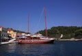 Greek Isles Paxos Gaios harbor Royalty Free Stock Photo