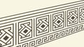 Greek Key Geometric Meander Pattern Border Art, vector design Generative AI Royalty Free Stock Photo