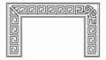 Greek Key Meander Pattern Corner Border Frame, vector design Generative AI Royalty Free Stock Photo