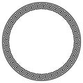 Greek key round frame. Typical egyptian, assyrian and greek motives circle border.