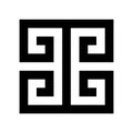 Greek key. Typical egyptian, assyrian and greek motives vector symbol.