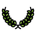 Greek laurel icon vector flat