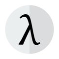 Greek letter lambda symbol Royalty Free Stock Photo