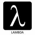 Greek letter lambda symbol Royalty Free Stock Photo