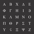 Greek letters icons set Royalty Free Stock Photo