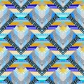 Greek marine seamless pattern. Geometric abstract nautical strip Royalty Free Stock Photo