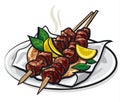 Greek meat kebabs